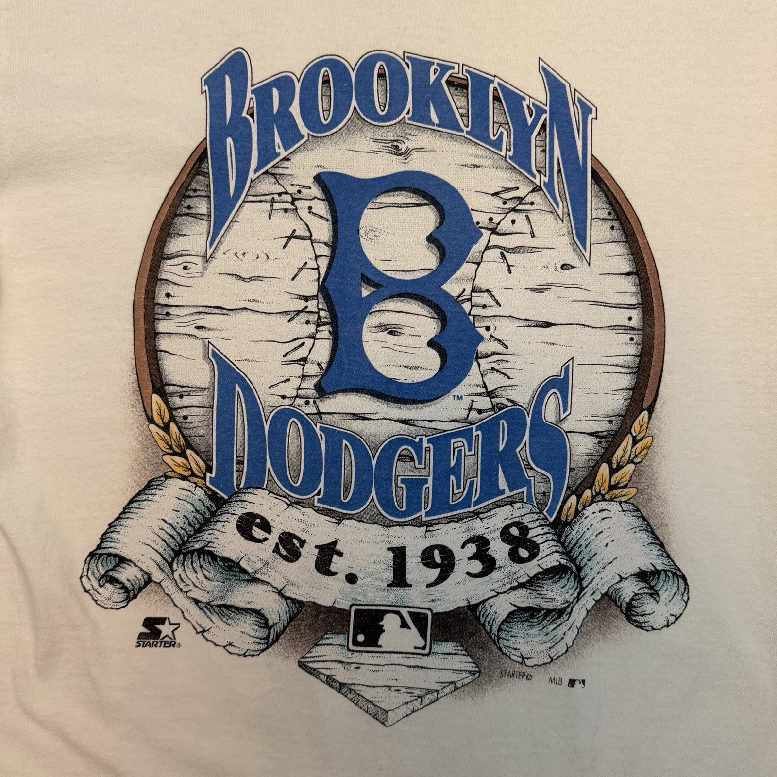 Brooklyn Dodgers Starter Graphic Tshirt Single Stitch - MED - Made USA Vintage gallery