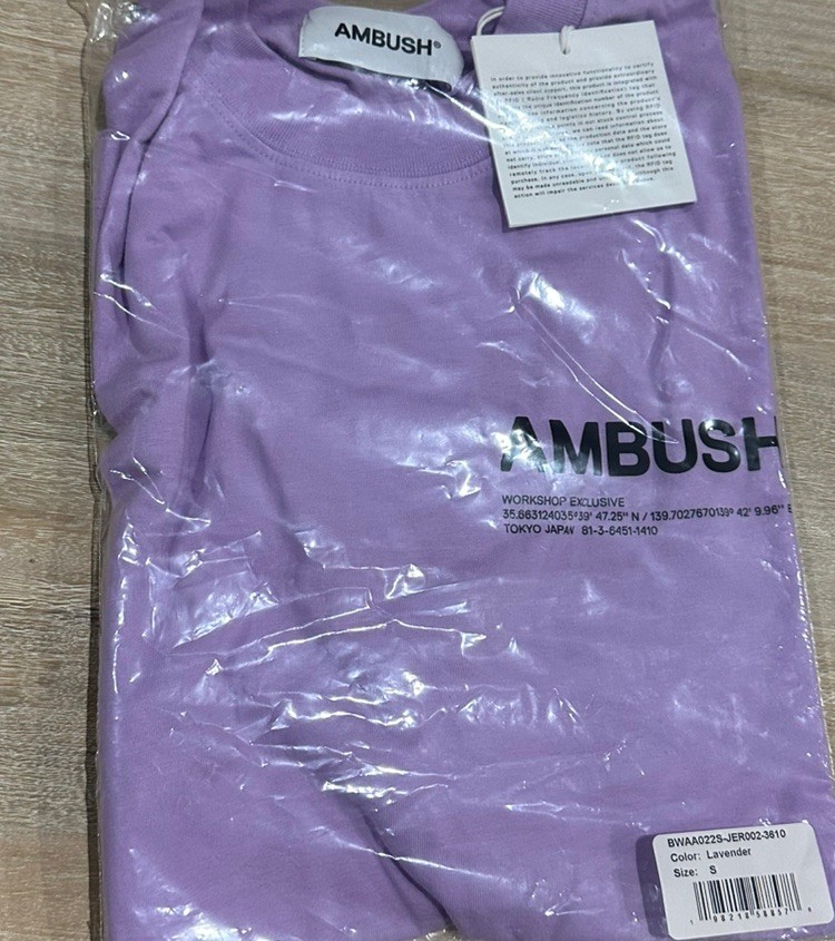 Ambush Jersey Workshop Shirt Lavender Size Small S NWT Retail $250 gallery
