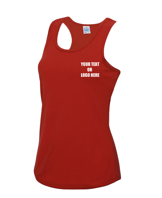 Custom Printed Personalised Your Text AWDis Just Cool Women's Cool Vest Gym Top gallery