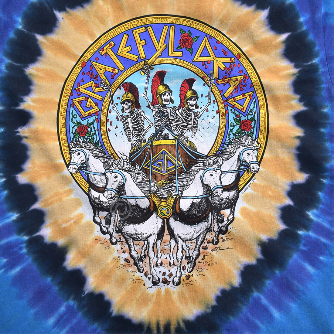 GRATEFUL DEAD-CHARIOT-SYF-SKELETON-2 SDD TIE DYE T-SHIRT S-M-L-XL-2X Garcia,Wier gallery