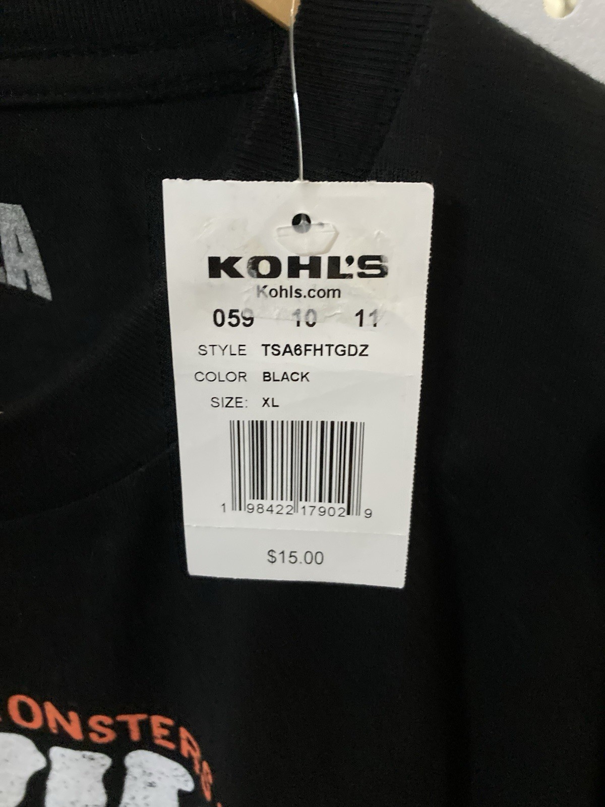 Godzilla Short-Sleeve T-Shirt Graphic Black, Size XL NWT Kohl’s $15 gallery