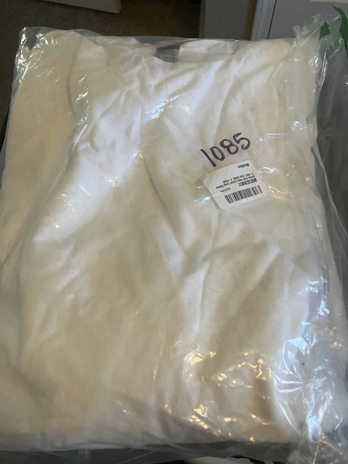 GD180 Gildan G540 Mens Long Sleeve Heavy Cotton Crew Neck 2 Pack TShirt XL C1085 gallery
