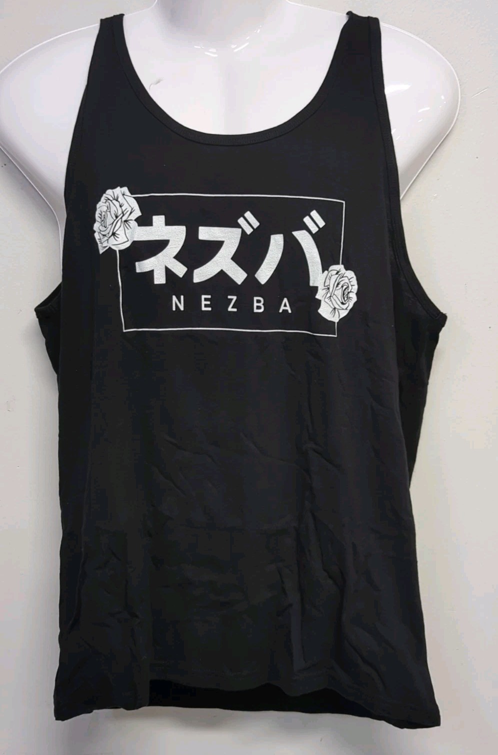 NEZBA Bella + Canvas 3480 Sleeveless Jersey Unisex Tank Top Large Black