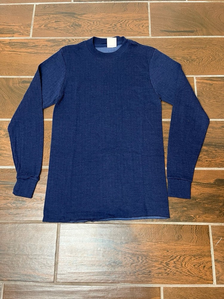 VTG Sears Men’s Winterskins Navy Blue Long Sleeve Shirt Size Large (42-44) Tall