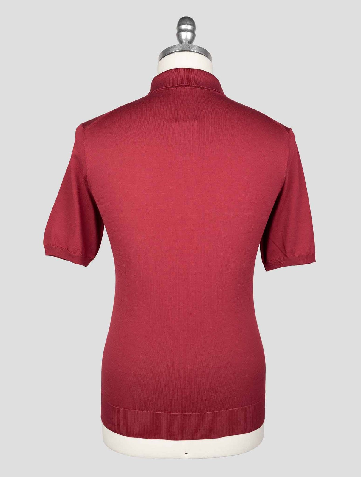 NEW CESARE ATTOLINI RED COTTON POLO US 46 - EU 56 AMZ4 gallery