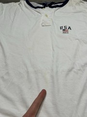 Vintage Polo Sport Ralph Lauren Shirt XL Henley Long Sleeve USA Flag 90s