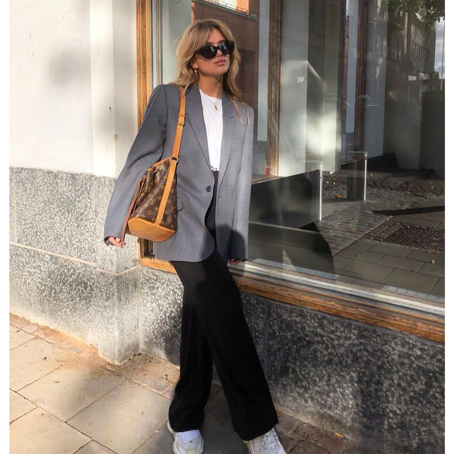 3 Pack Women's Wide Leg Pants with Pockets High Waist Loose Sweatpants Casual... gallery
