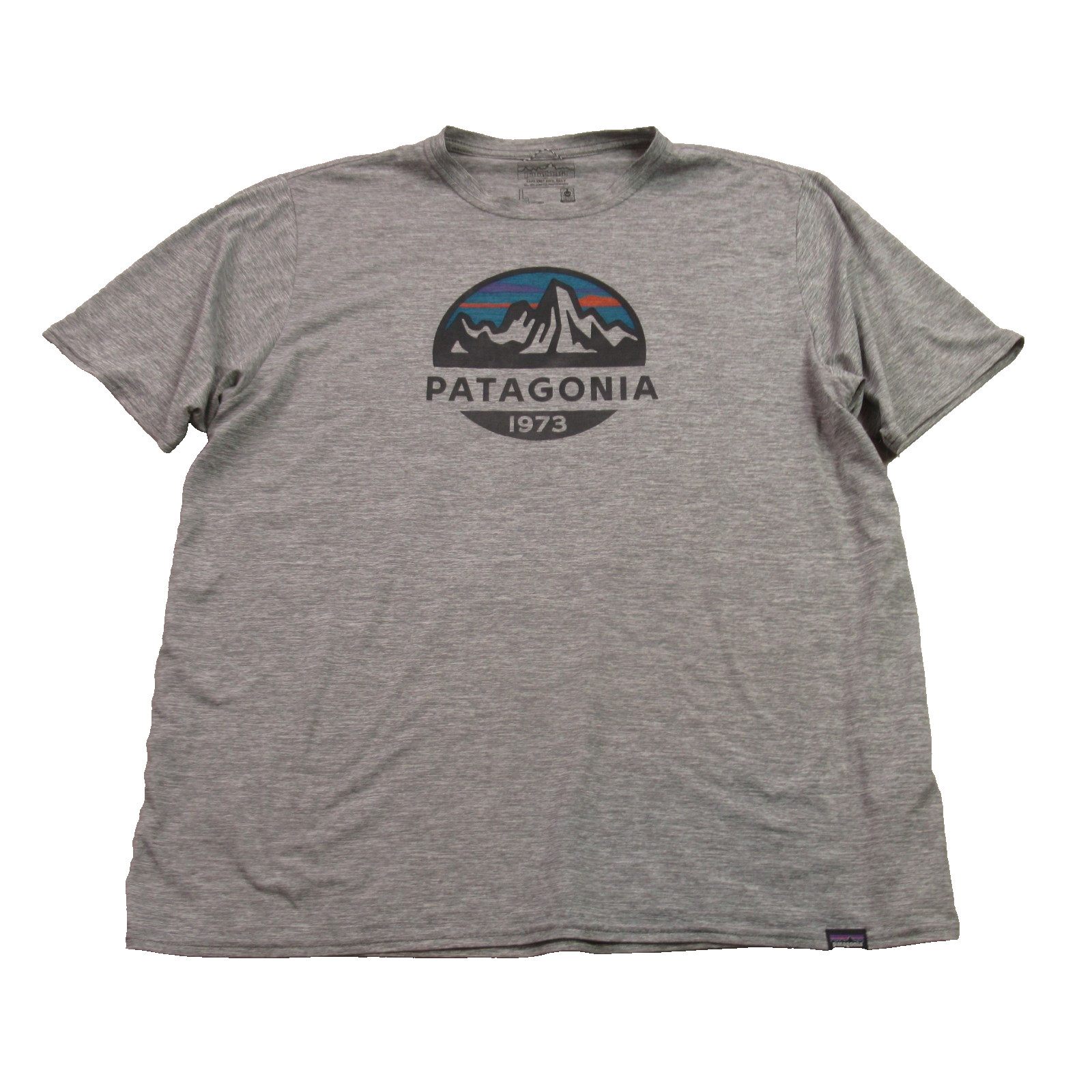 Patagonia Shirt Mens Large Gray Short Sleeve Crew Neck Casual Outdoors gallery
