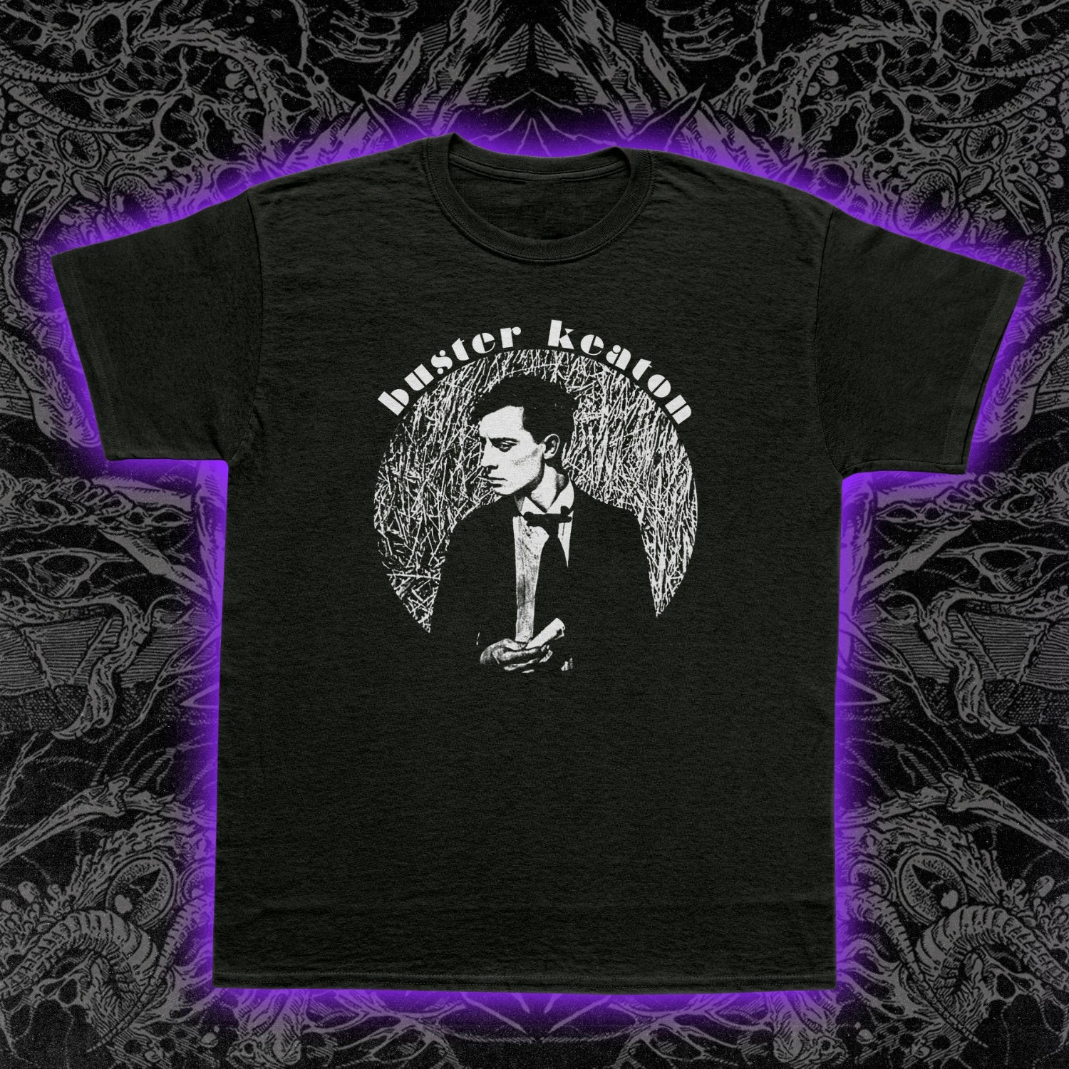 Buster Keaton T-Shirt Silent Film Star Vintage Cinema Graphic Tee Classic Actor gallery