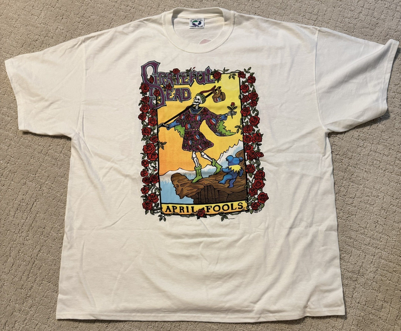 Grateful Dead 1993 April Fools Nassau Coliseum Re-Issue New Satin Tag 90s XL gallery