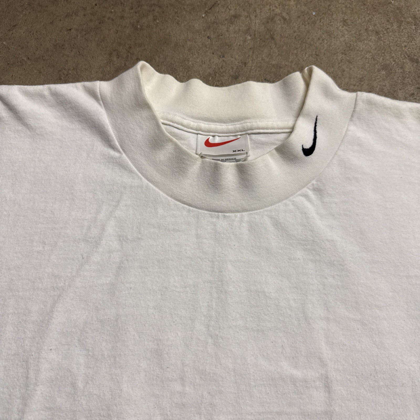 Vintage Nike Shirt Mens 2XL White Long Sleeve Mock Neck Swoosh ACG Thermal USA gallery