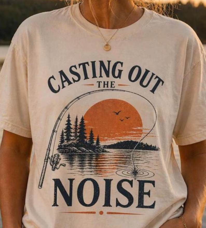 Fishing Dad Comfort Tee Casting Out Fishing Lover Gift