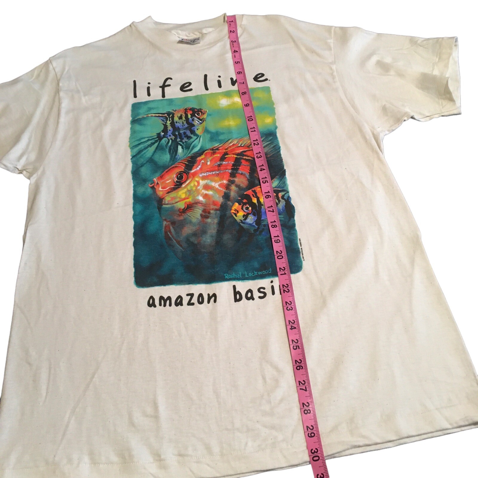 Vintage 1992 Lifeline Amazon Basin T Shirt Deadstock Large Hanes Rachel Lockwood gallery