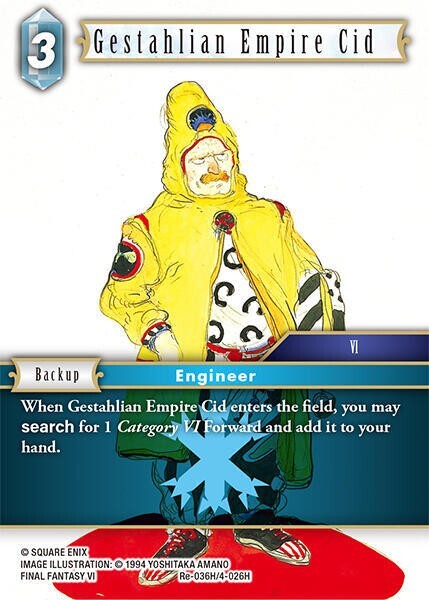 Gestahlian Empire Cid – Re-036H/4-026H NM – Final Fantasy