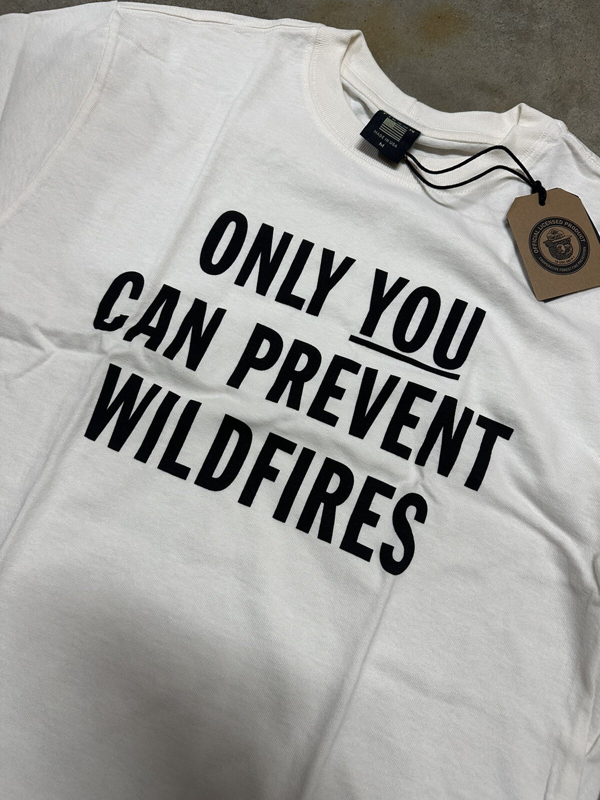NWT Filson Smokey The Bear Only You Can Prevent Wildfires Mens Limited White XL gallery