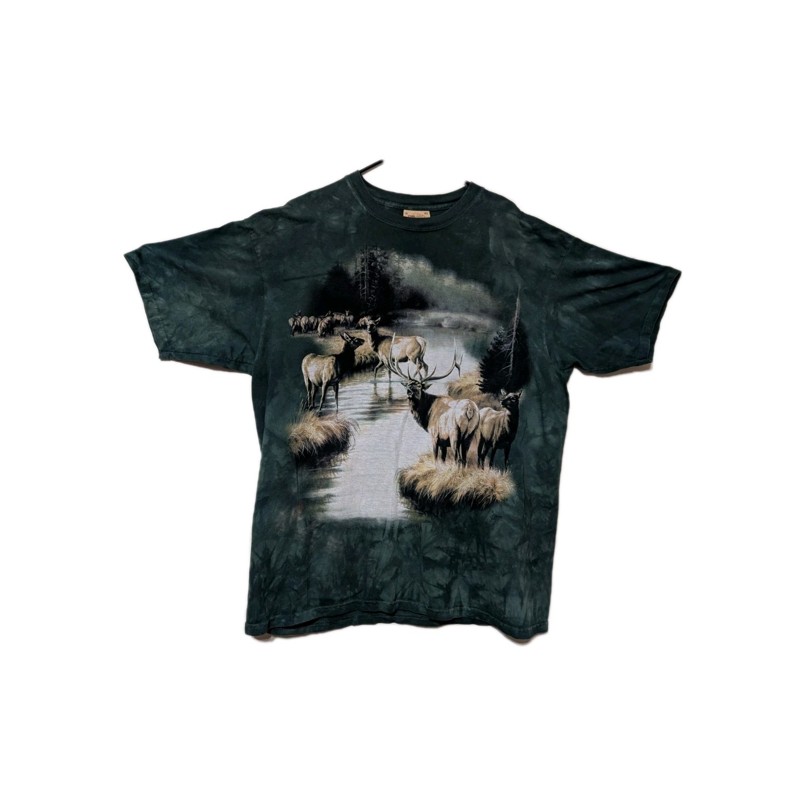 The Mountain Mens T-shirt Vintage Y2K Elk In A Forest Clearing Flawed XL #6738 gallery