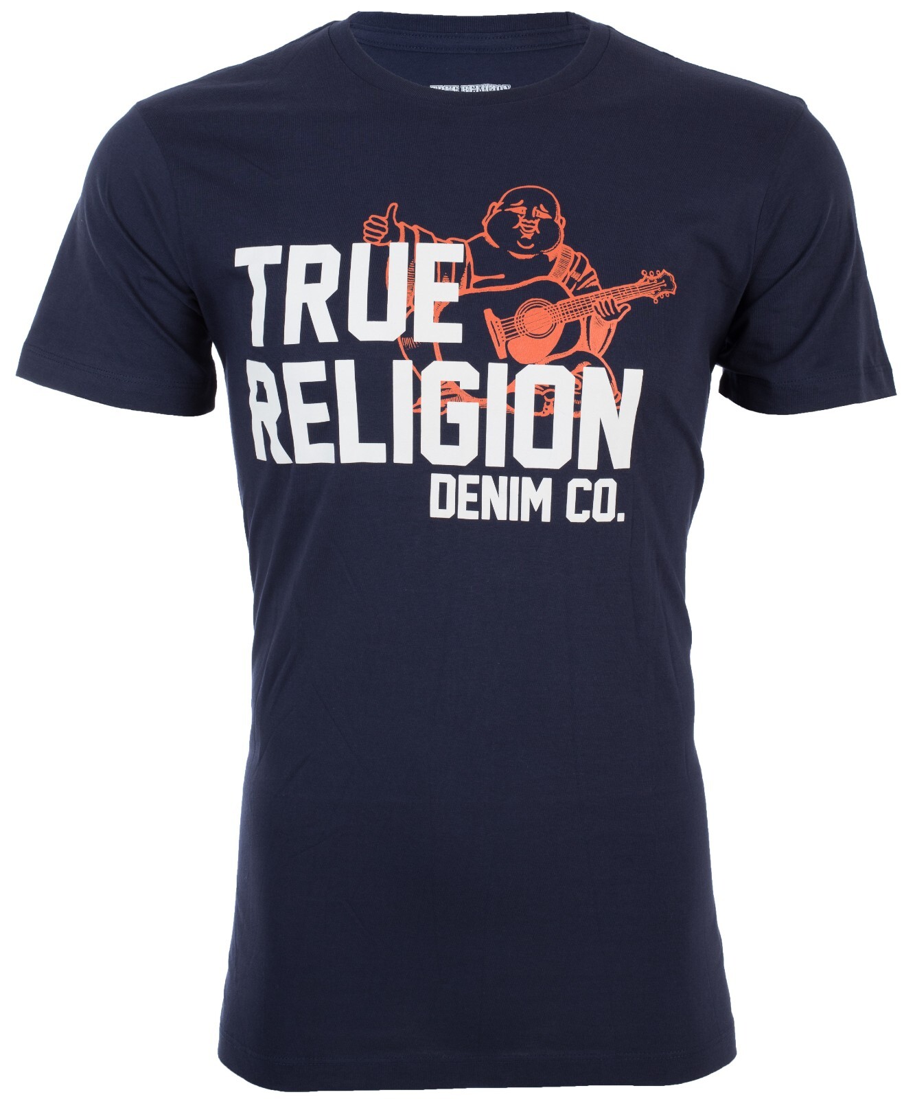 $69 TRUE RELIGION Navy BUDDHA APPROVED Short Sleeve Designer Graphic T-shirt NWT gallery