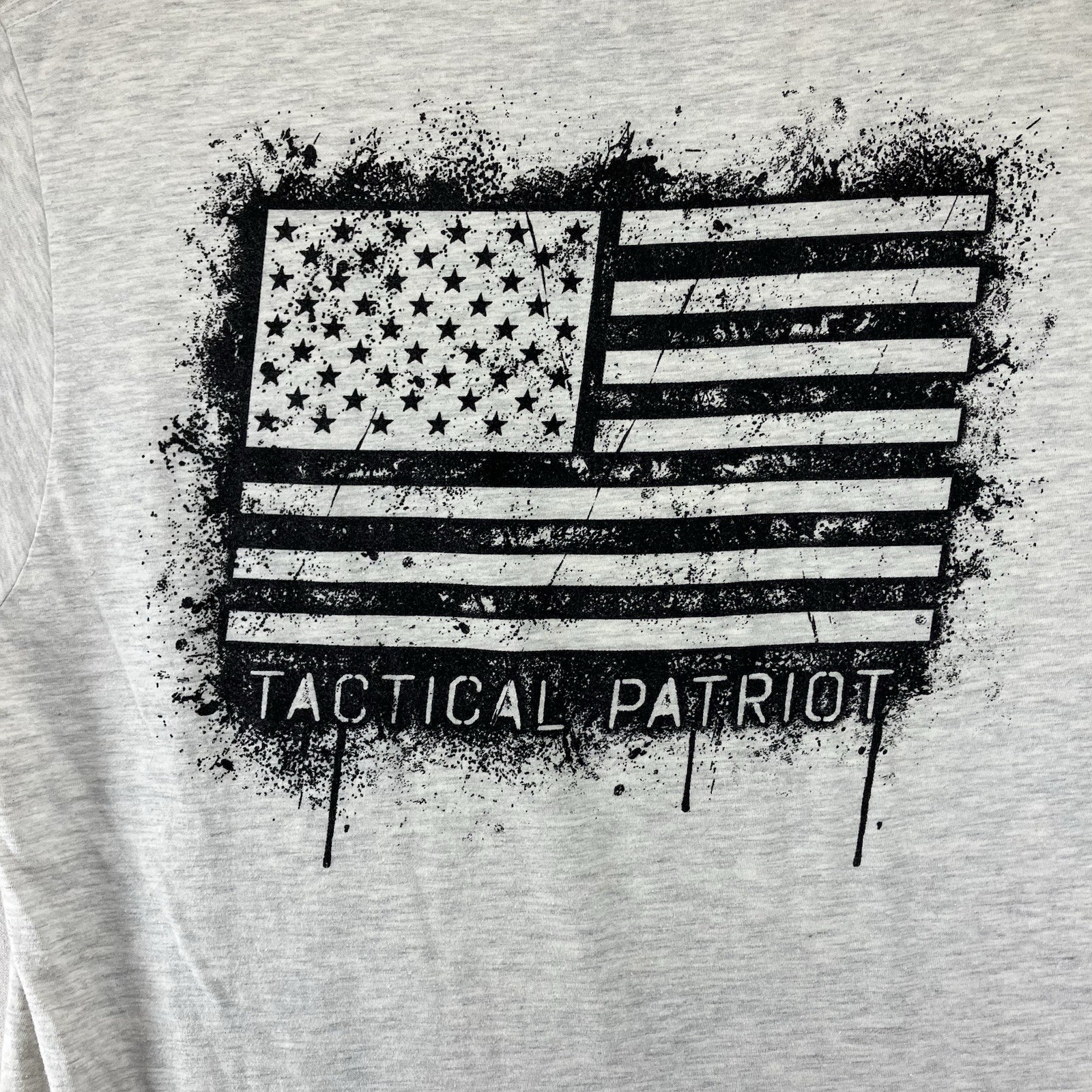 Mens Howitzer Gray T-Shirt Large American Patriot Thin Lightweight Heather Gray gallery