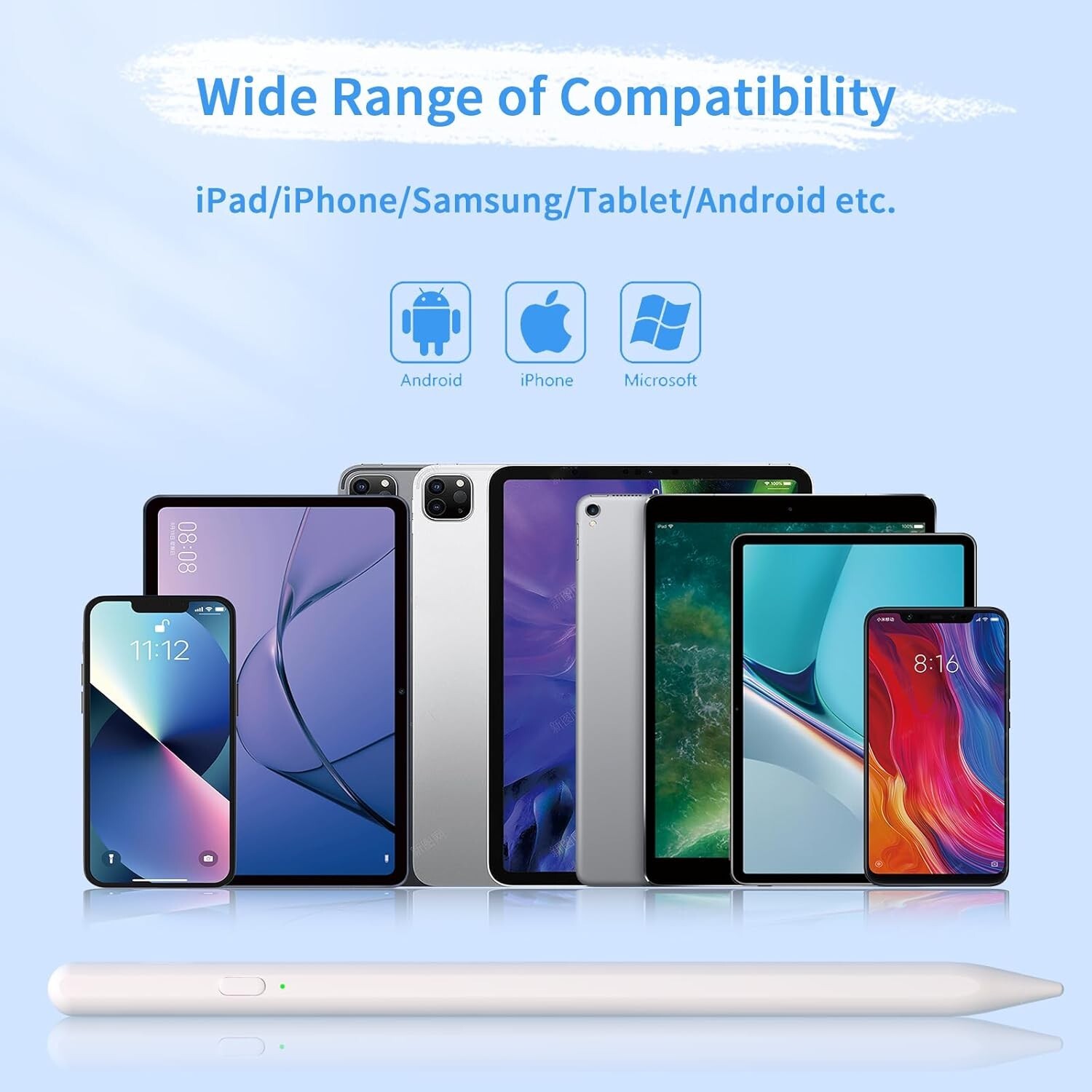 Universal Rechargeable Capacitive Stylus Pen for Android Phones&Samsung Tablets