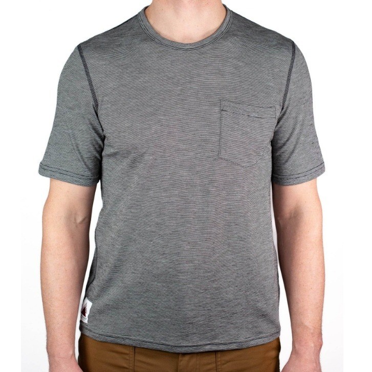 Pineburt Men's Gray Stone Summer Wool Short Sleeve Merino Wool Tee NWOT Size S gallery