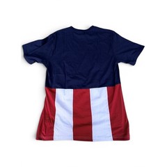 Marvel T Shirt Mens Medium Blue Captain America Star Stripes Red White and Blue