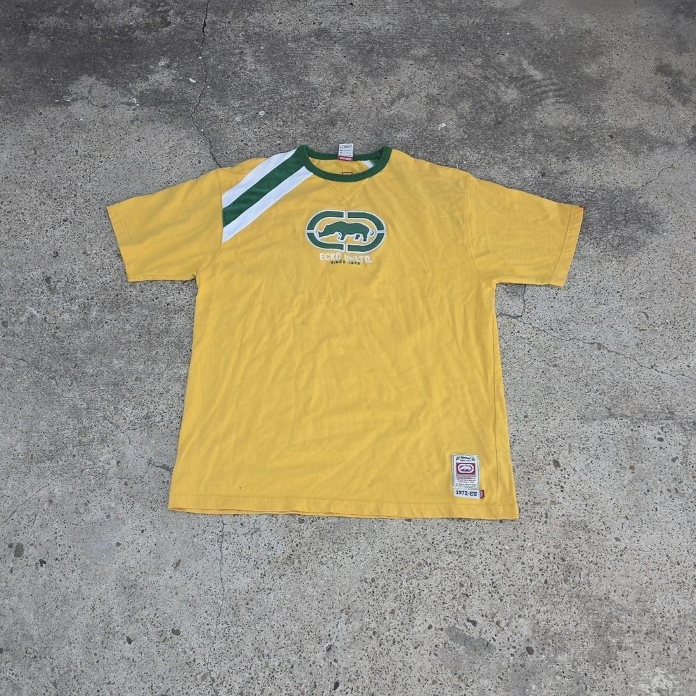 Y2K Ecko Unltd Shirt Size XL Yellow