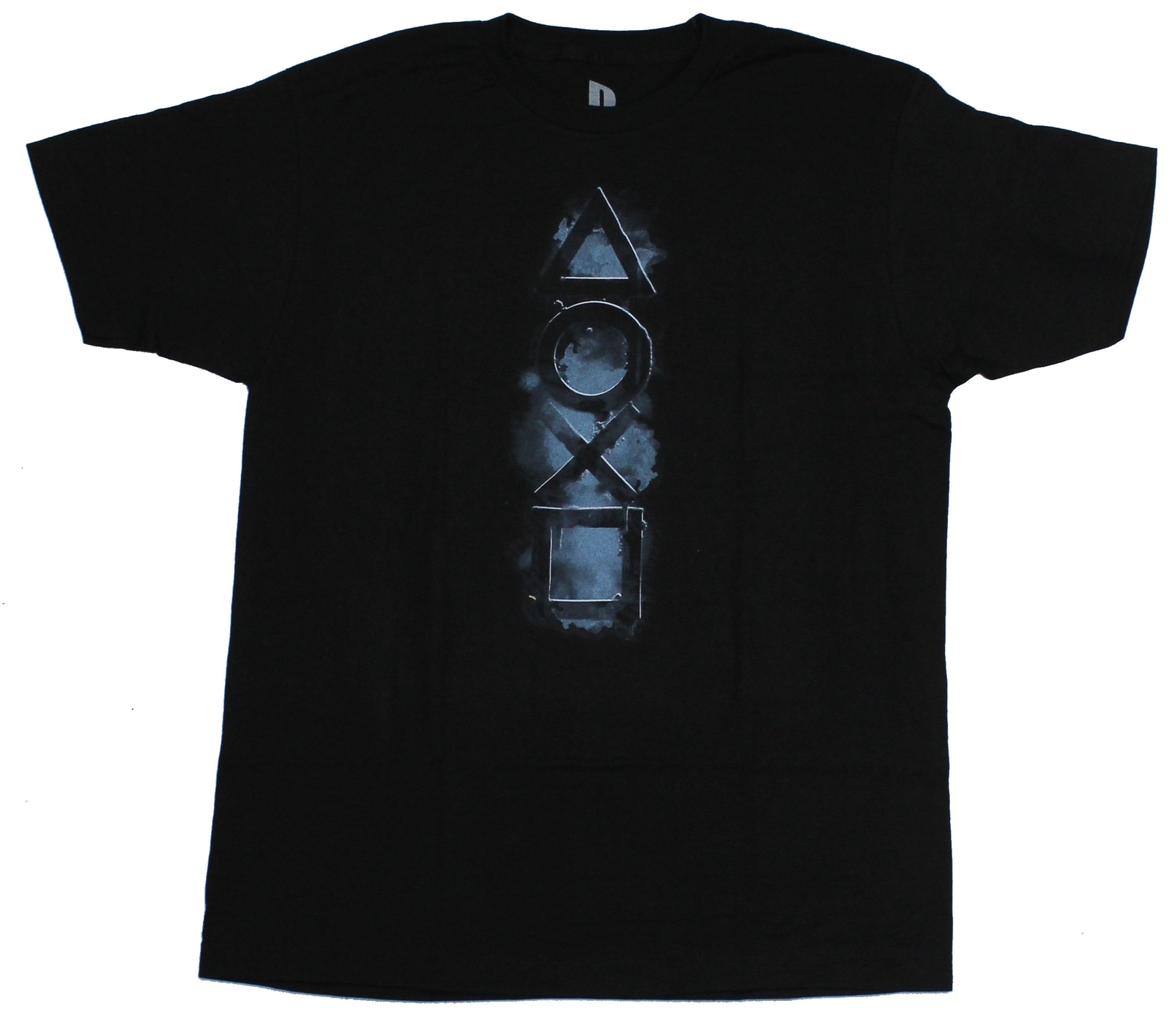 PlayStation Mens T-Shirt – Shadowy Button Symbols Image
