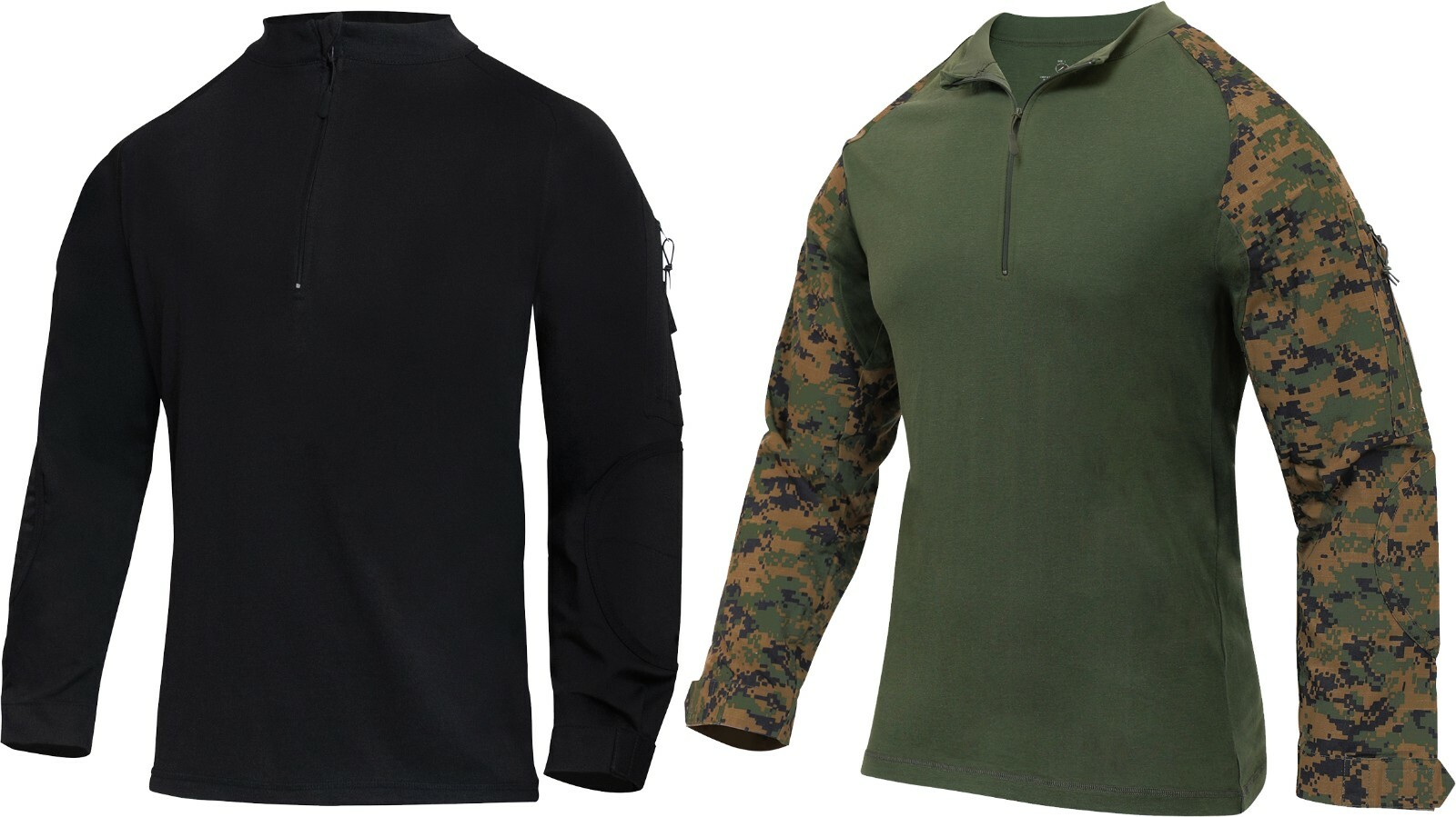 Men's Tactical Quarter Zip Airsoft Combat Shirt 1/4 Zip Active Paintball Shirt gallery