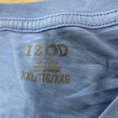 Izod Light Blue Shirt Men XL Active Performance Stretch Preppy Logo Tee 46-48