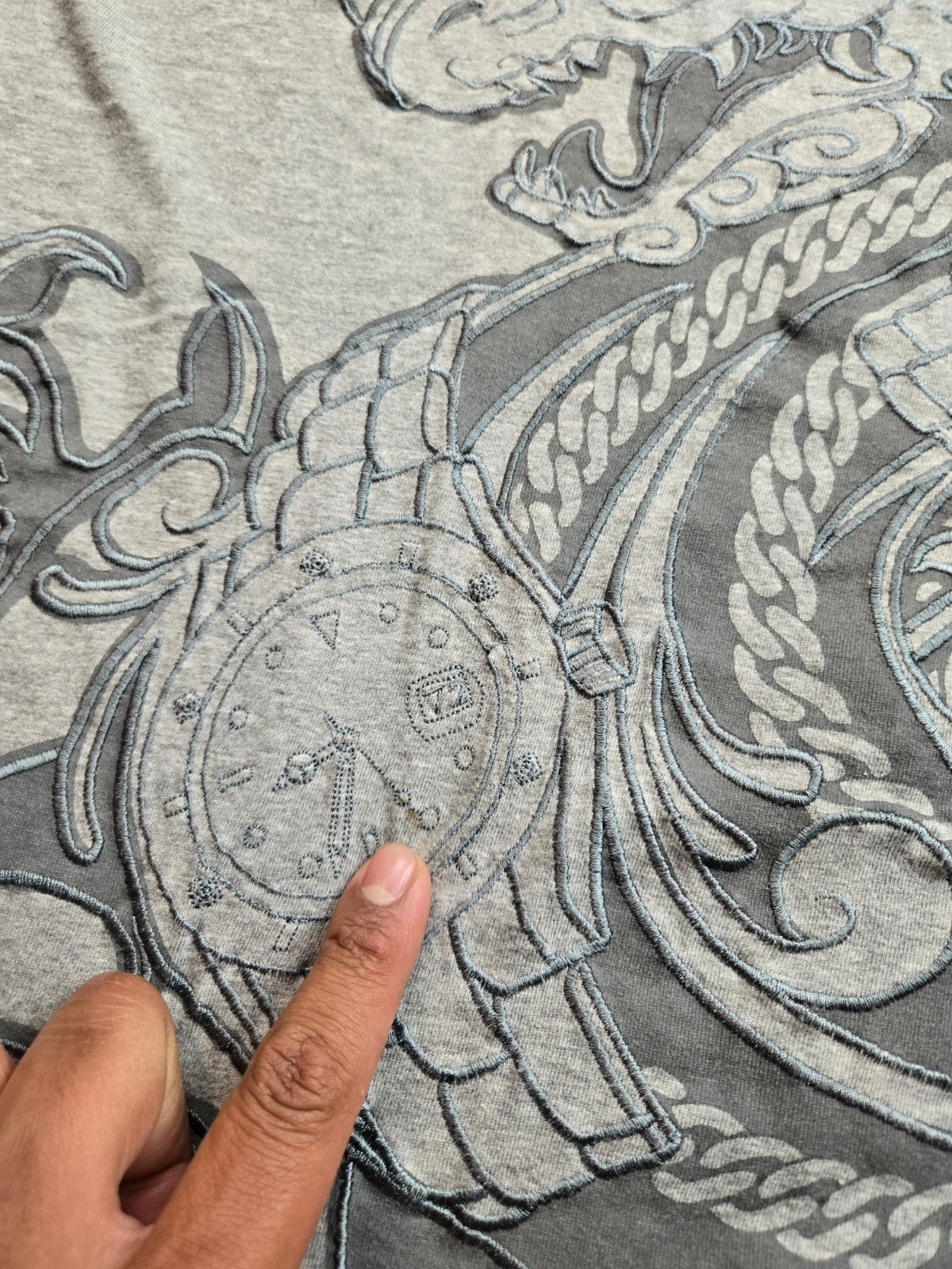 Vintage Ecko UNLTD Shirt Mens 2XL Gray Dragon Embroidered Baggy Hip Hop Y2K gallery