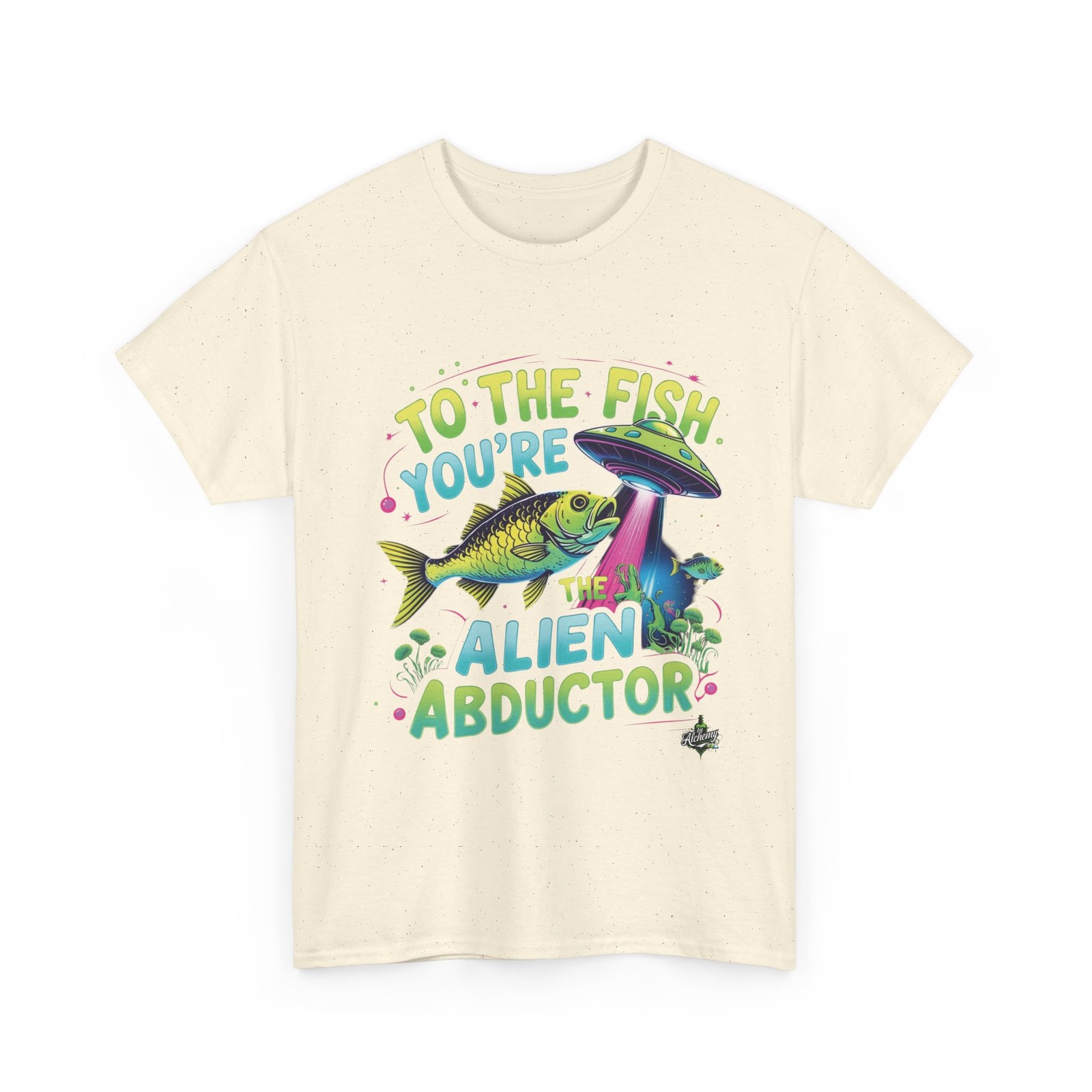 Alien Abductor Fish Tee | Funny Fishing UFO Shirt gallery