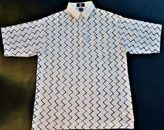 Oak Creek Light Beige Square Pattern Men’s T-Shirt Size M