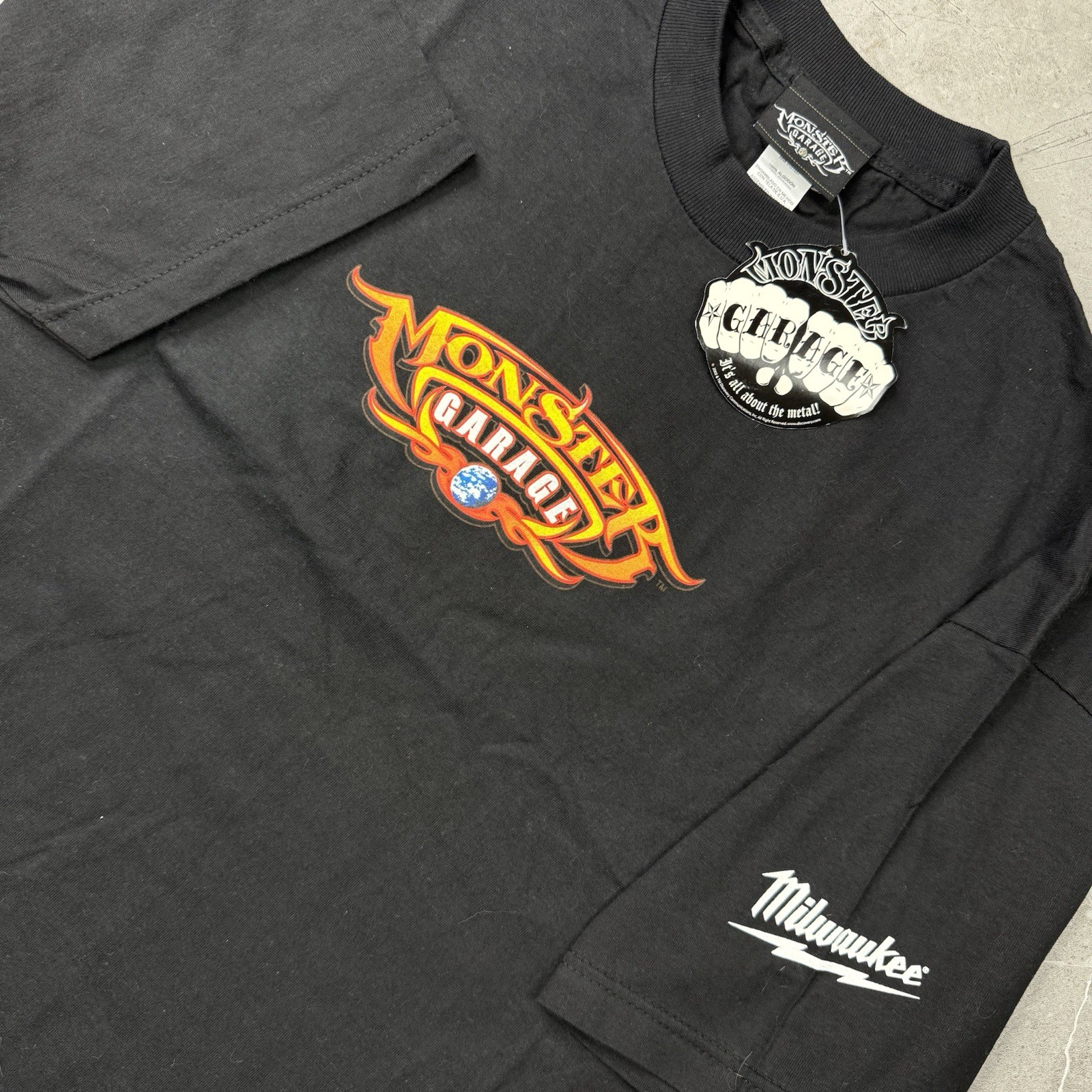 Vintage 2003 Monster Garage Hot Rod Race Car T-Shirt Men’s XL Discovery Channel