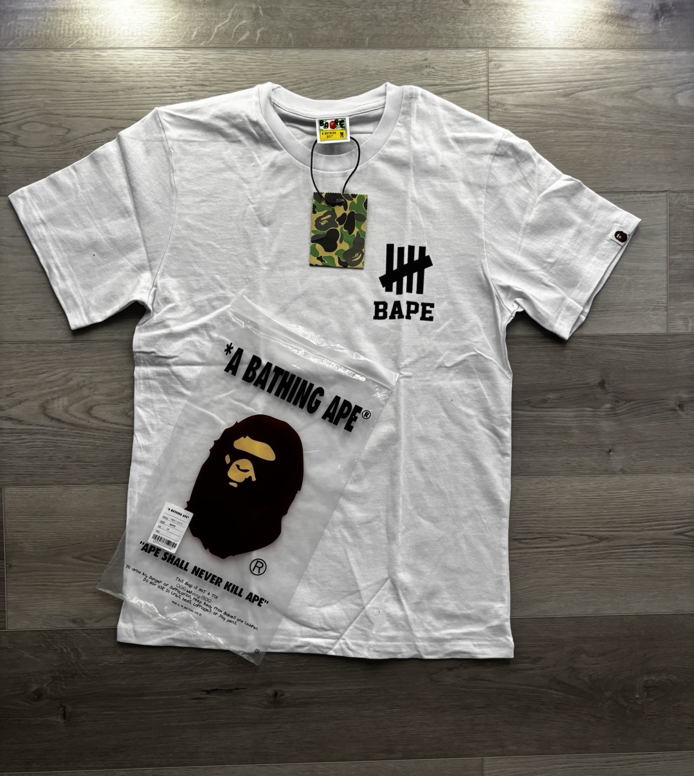 A Bathing Ape BAPE Undefeated Return of the Bape Ape Head Tee White Men's M gallery