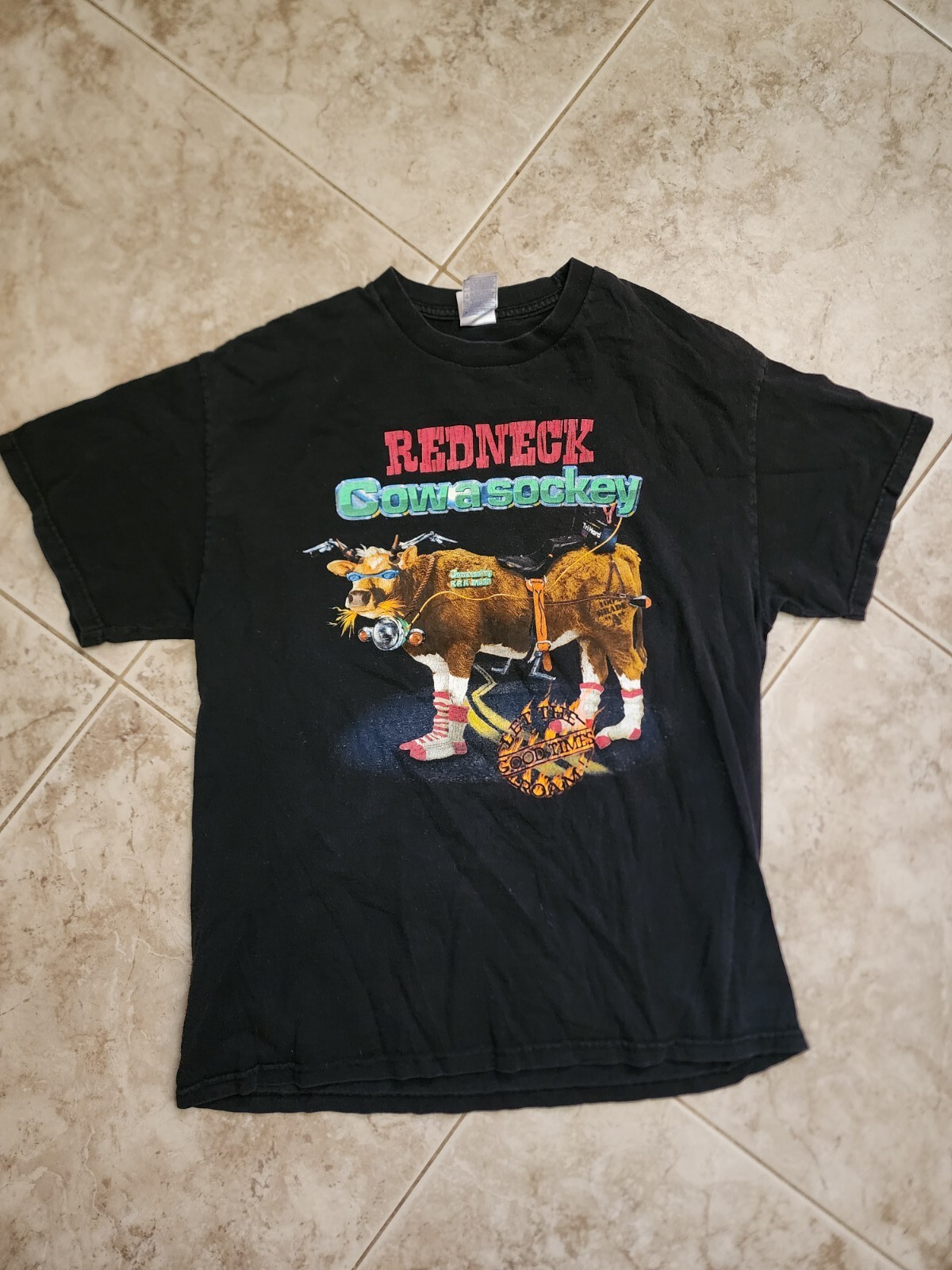 Vintage Redneck Cowasockey Short Sleeve T-Shirt Novelty Funny Humor Size L gallery
