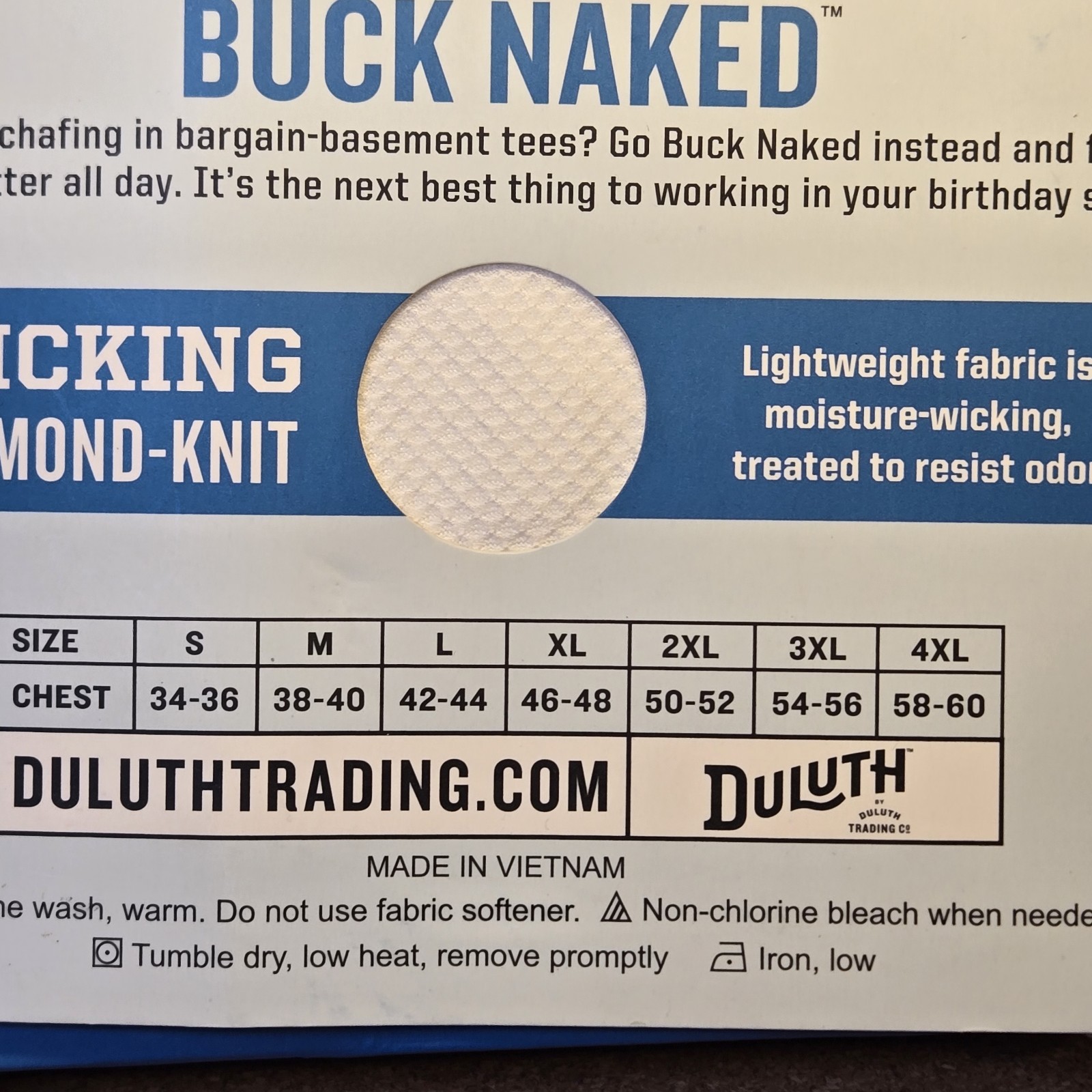Duluth Trading Co Men's White Go Buck Naked Performance Crew Undershirt Size XL gallery