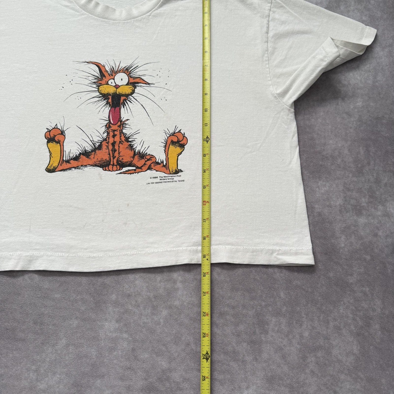 Vintage 80s Stedman Shirt Mens XL White Bill The Cat Bloom County Graphic Tee gallery