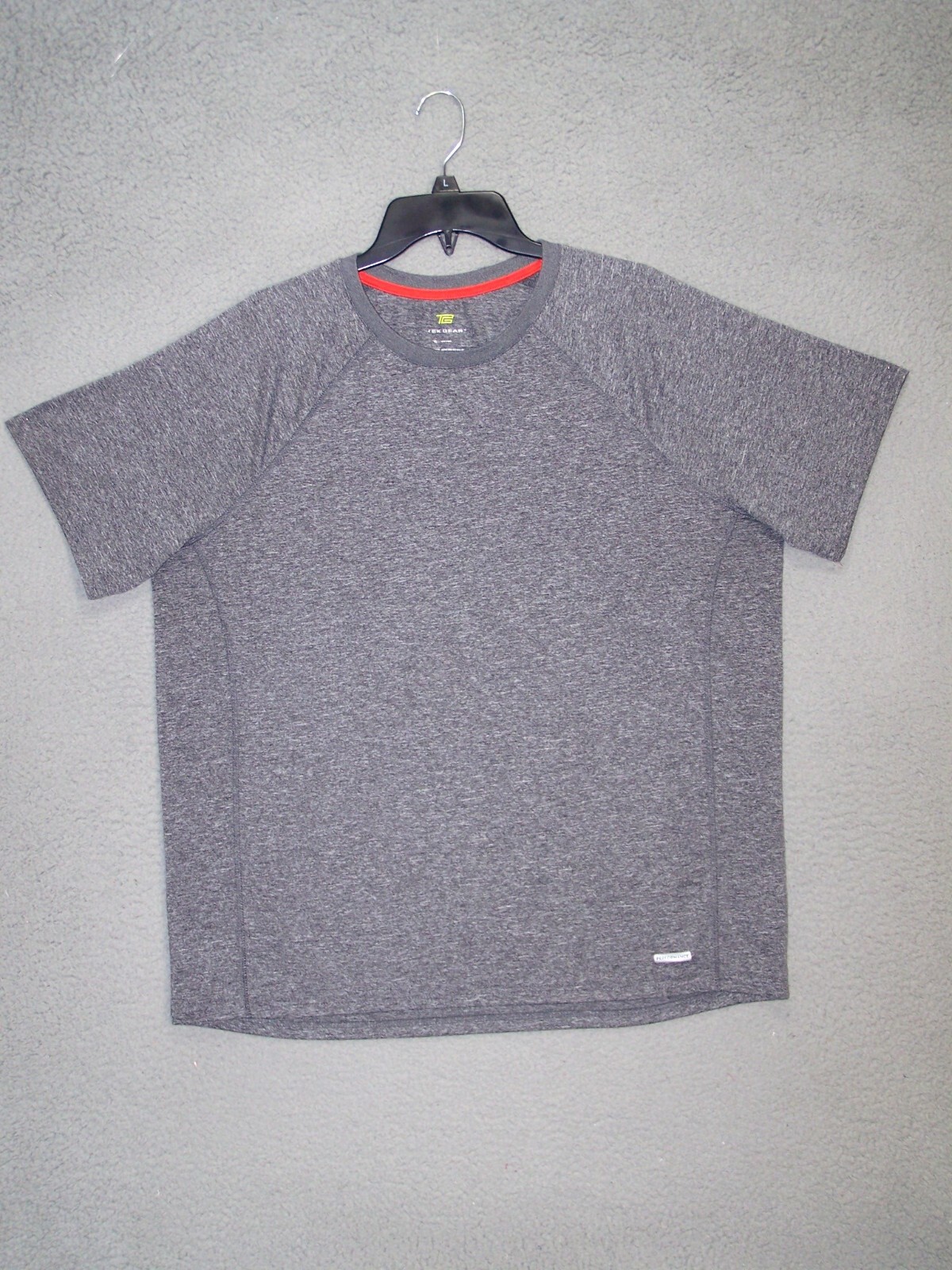 TEK GEAR Shirt Adult Extra Large Gray Athletic Outdoor Sports Short Sleeves Mens