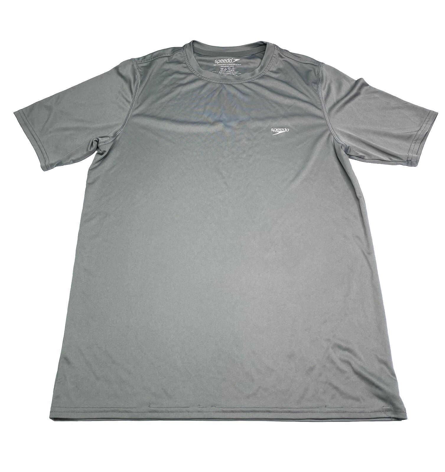 Speedo Mens Gray Muscle Short Sleeve Athletic Top T-Shirt Sz M gallery