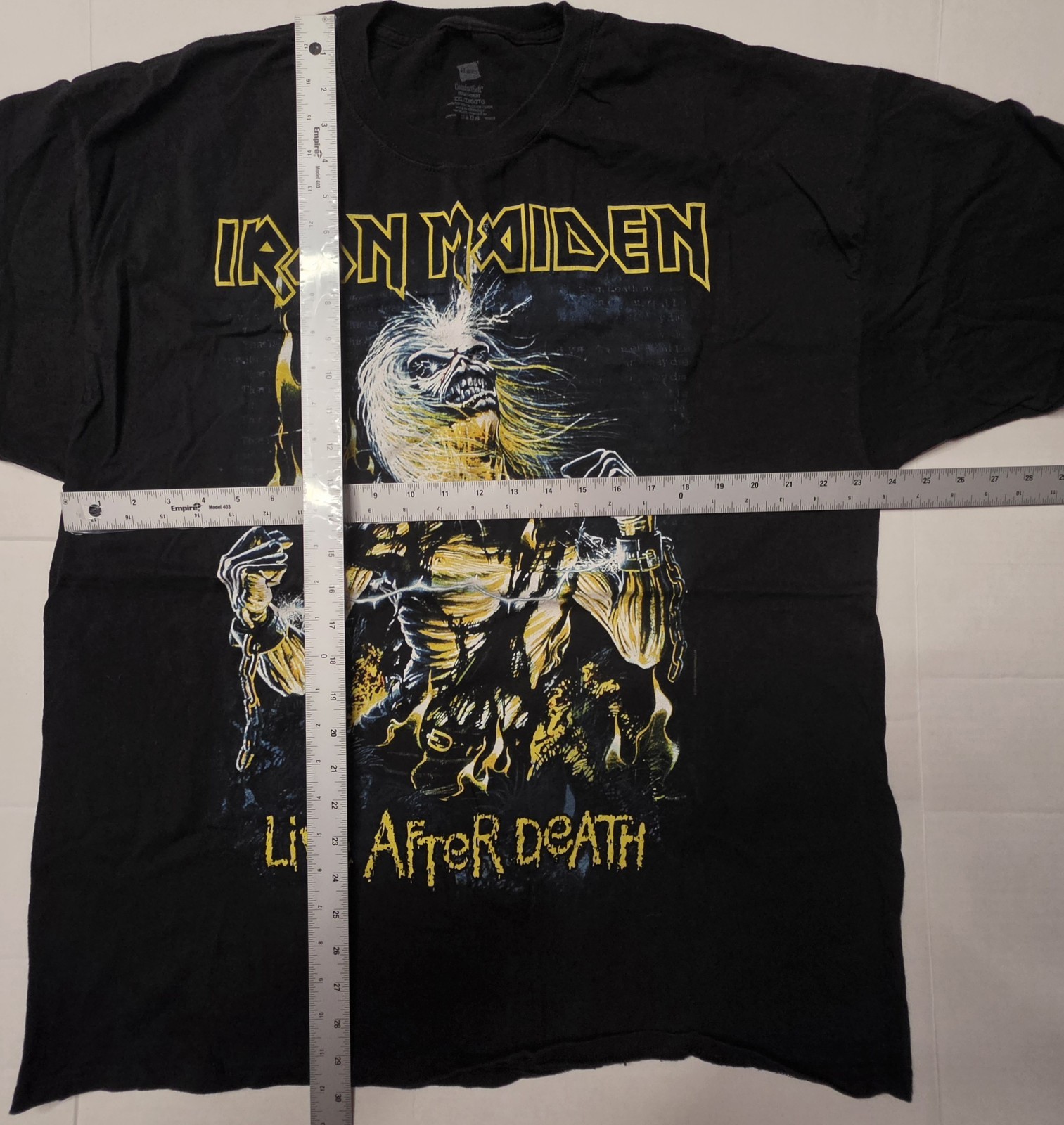 Iron Maiden Eddie Live After Death Album Cover T-shirt 2XL Hanes Comfortsoft gallery