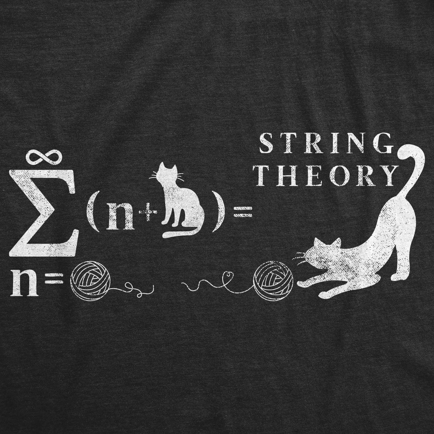 Mens String Theory T Shirt Funny Cat Math Science Nerdy Tee gallery