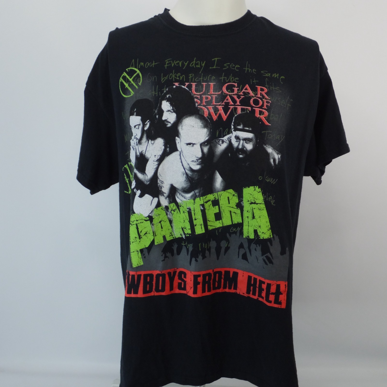 Pantera t-shirt Cowboys From Hell Metal Band XL Black Graphic Tee
