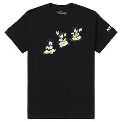 Neff x Disney Mens Mickey Mouse Skateboarding Kick Flip Landed It Shirt NWT S-XL