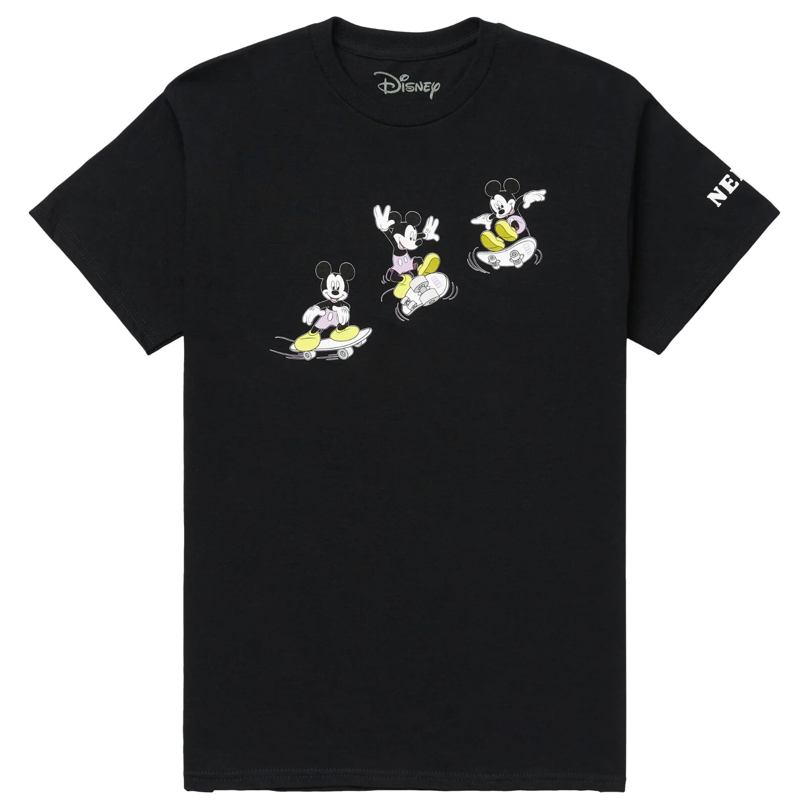 Neff x Disney Mens Mickey Mouse Skateboarding Kick Flip Landed It Shirt NWT S-XL