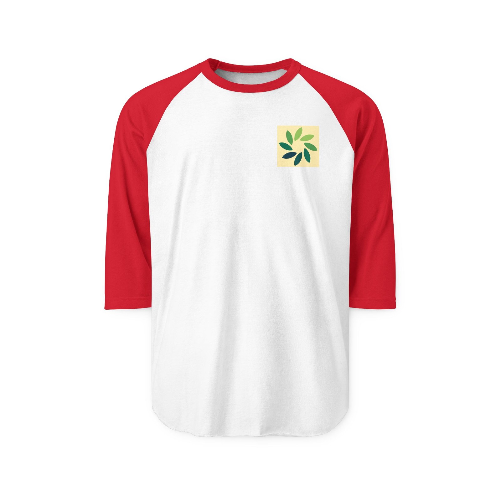 Green Leaf Mandala Raglan Shirt | Botanical Floral Design gallery