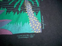 Vtg Crocodiles Rock Lenches Single Stitch All Over Print Tshirt Size XLarge 80’s