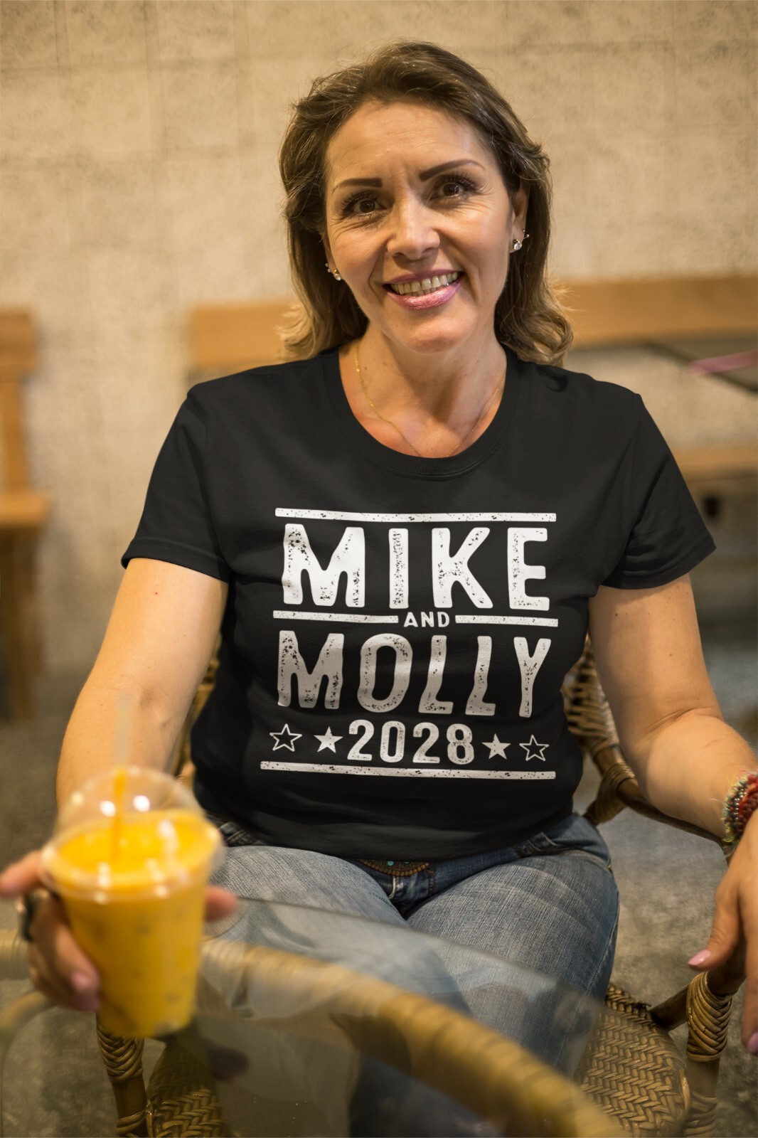 Mike and Molly 2028 Election funny tv show couples gift tops Xs-5x Unisex Tshirt gallery