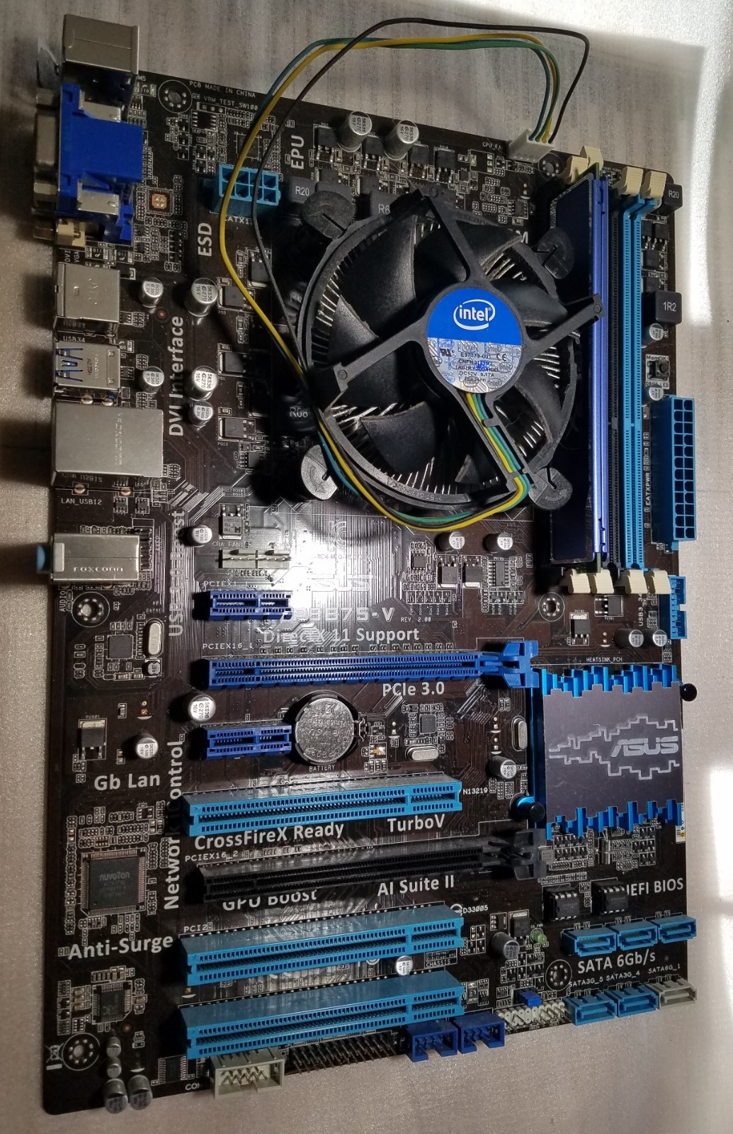 Used & Tested ASUS P8B75-V ATX Motherboard With i3 CPU and 4GB memory