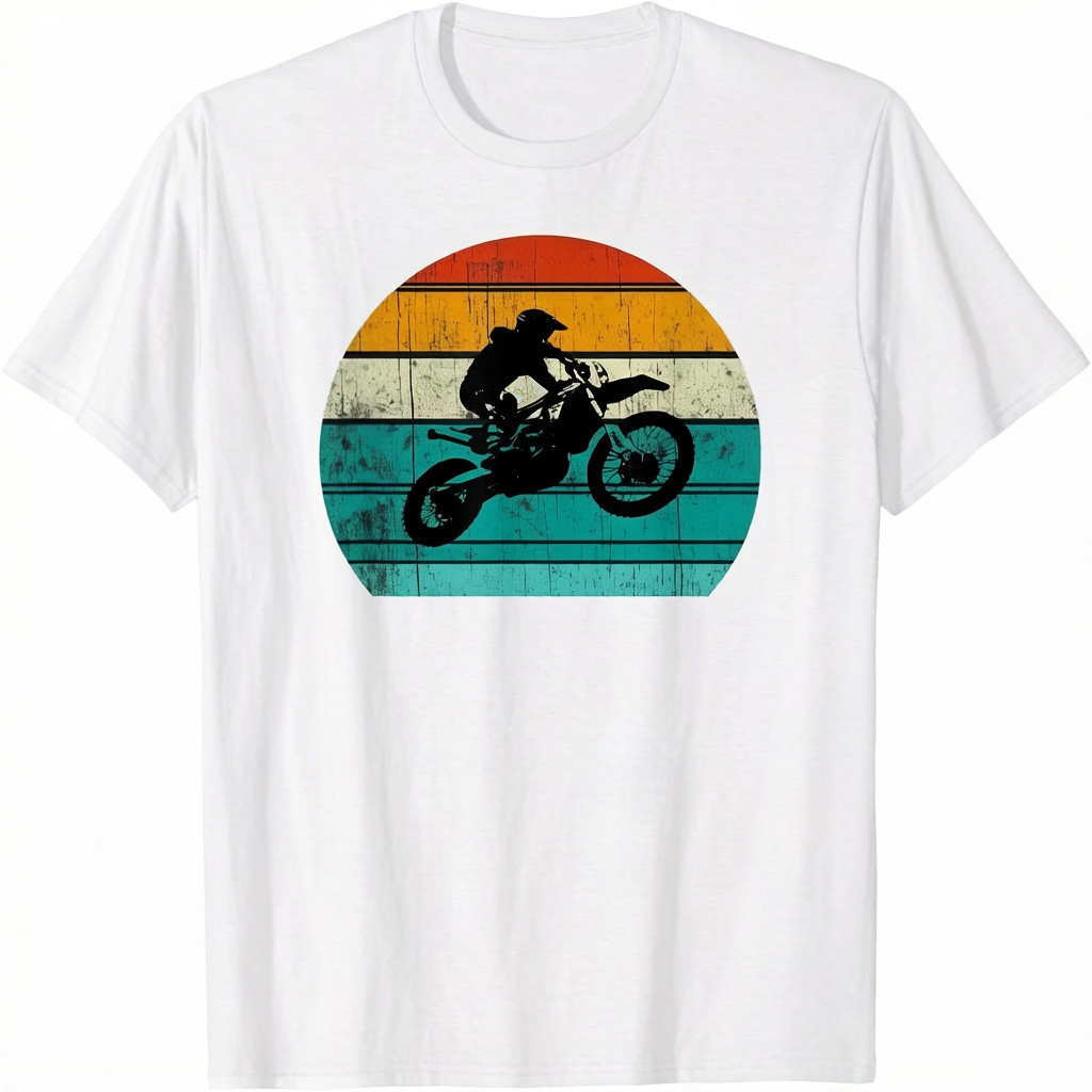 Dirt Bike Motocross Motorcycle Vintage Retro Unisex T-Shirt gallery
