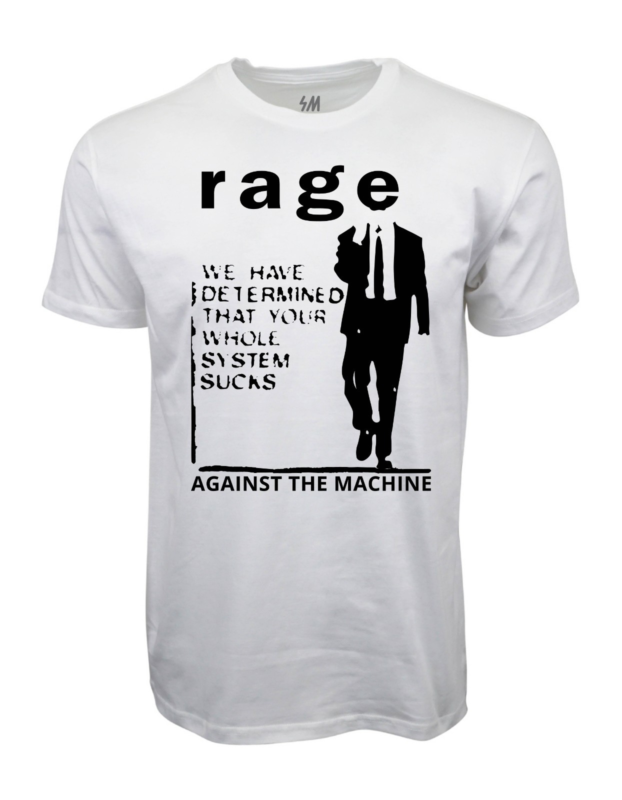 RATM 'YOUR WHOLE SYSTEM SUCKS' 90S INSPIRED T SHIRT RAGE AGAINST THE MACHINE gallery